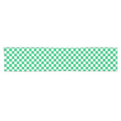 Classic green checkered  korte tafelloper (Horizontaal)