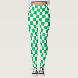 Classic green checkered  leggings