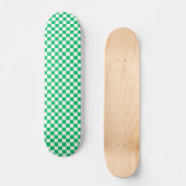 Classic green checkered  persoonlijk skateboard (Voorkant)