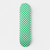 Classic green checkered  persoonlijk skateboard (Voorkant)