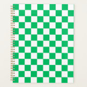 Classic green checkered  planner (Voorkant)