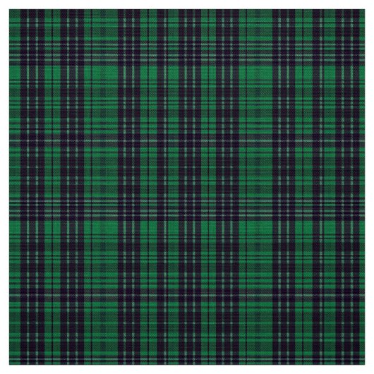 Classic Green Checkered Polyester Poplin Fabric Stof (Swatch)