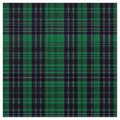 Classic Green Checkered Polyester Poplin Fabric Stof (Close Up)
