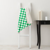Classic green checkered  sherpa deken (In situ)