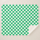 Classic green checkered  sherpa deken (Voorkant (horizontaal))