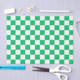 Classic green checkered  tissuepapier