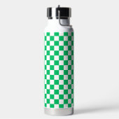 Classic green checkered  waterfles (Links)