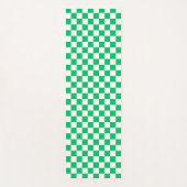 Classic green checkered  yogamat (Voorkant)