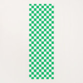 Classic green checkered  yogamat (Achterkant)