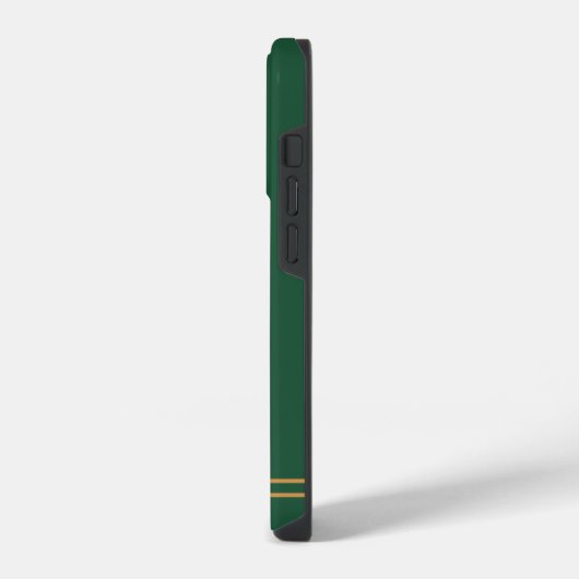 Classic Green Chic Custom Monogram iPhone Hoesje (Linkerkant)