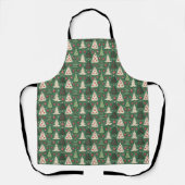 Classic Green Christmas Tree Pattern Holiday Schort (Voorkant)