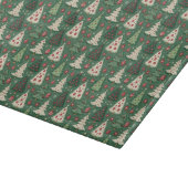 Classic Green Christmas Tree Pattern Holiday Snijplank (Hoek)