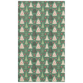 Classic Green Christmas Tree Pattern Holiday Tafelkleed (Voorkant)