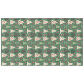 Classic Green Christmas Tree Pattern Holiday Tafelkleed (Voorkant (Horizontaal))