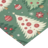 Classic Green Christmas Tree Pattern Holiday Tafelkleed (Gekanteld)