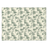 Classic Green Cream Toile Franse Kerst Tafelkleed (Voorkant (Horizontaal))