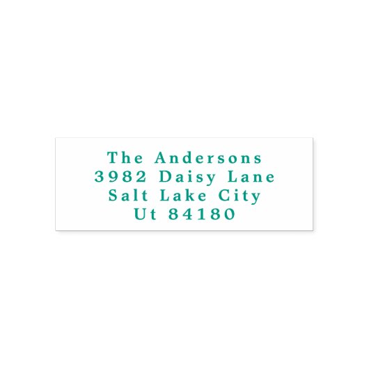 Classic Green Custom Text Christmas Holiday Zelfinktende Stempel (Design)