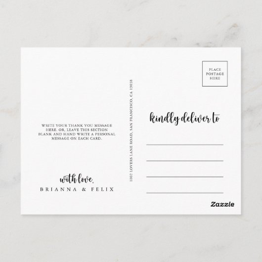 Classic Green Eucalyptus Foliage Hartelijk dank Briefkaart (Achterkant)