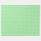 Classic Green Gingham Checkered Pset Pattern Fleece Deken (Voorkant (Horizontaal))