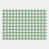 Classic Green Gingham Inpakpapier Vel (Voorkant)