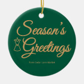 Classic Green & Gold Logo Ornament (Voorkant)