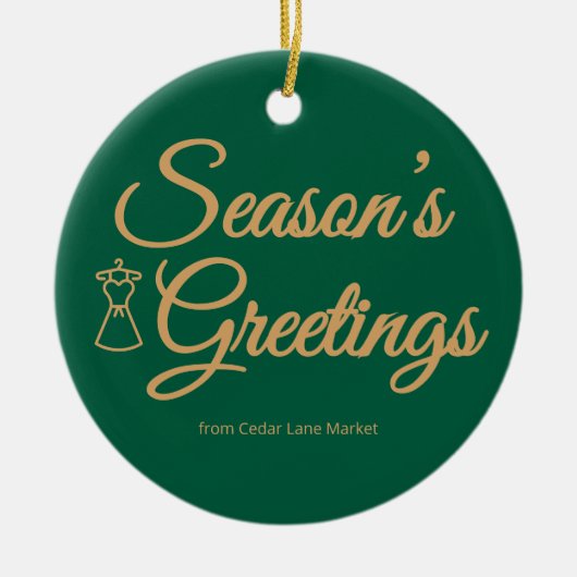 Classic Green & Gold Logo Ornament (Voorkant)