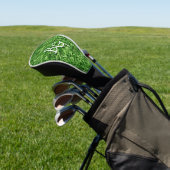 Classic Green Golf Grass Monogrammed Custom Golfheadcover (Insitu)