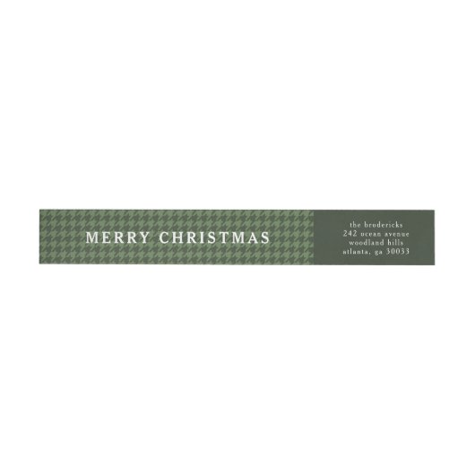 Classic Green Houndstooth Merry Christmas (Individueel)
