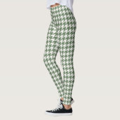Classic Green Houndstooth Pattern-Leggings Leggings (Links)