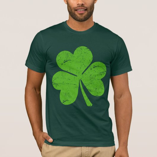 Classic Green Irish Shamrock T-shirt (Voorkant)