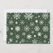 Classic Green Merry & Bright Bold Snowflake Photo Feestdagenkaart (Achterkant)