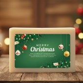 Classic Green Merry Christmas Rechthoekige Sticker
