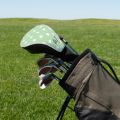 Classic Green Pattern Monogram Polka Dot Golfheadcover (Insitu)