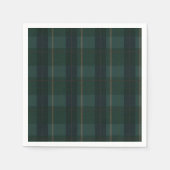 Classic Green Plaid Bear Baby Shower  Servet (Voorkant)