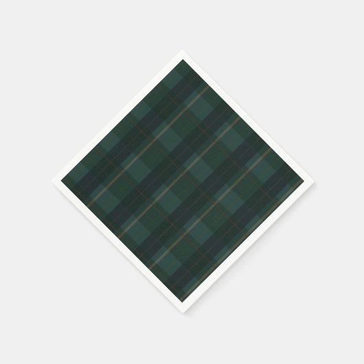 Classic Green Plaid Bear Baby Shower  Servet (Hoek)