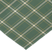 Classic Green Plaid Christmas Korte Tafelloper (Hoek)