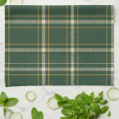 Classic Green Plaid Christmas Theedoek (Gevouwen)