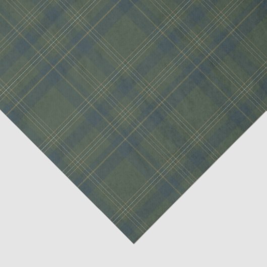Classic Green Plaid | rustieke kerst Tissuepapier (Detail)