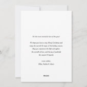 Classic Green Pset Pattern Merry kerstfoto Feestdagenkaart (Achterkant)