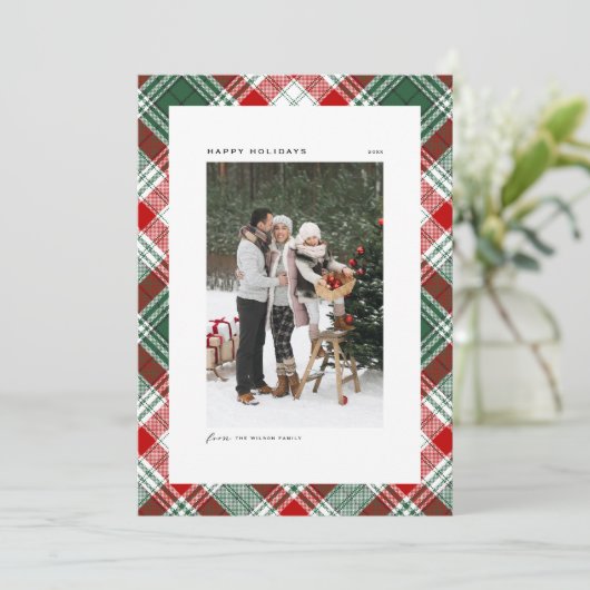 Classic Green Pset Pattern Prettige feestdagen Fot (Staand voorkant)