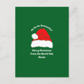 Classic Green Santa Merry Christmas Briefkaart (Voorkant)