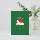 Classic Green Santa Merry Christmas Briefkaart (Staand voorkant)