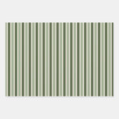 Classic Green Stripes Christmas Inpakpapier Vel (Voorkant 2)