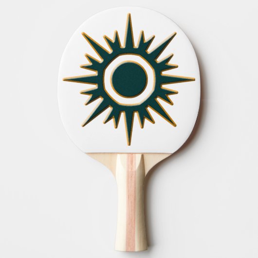 Classic Green Sunburst Tafeltennisbatje (Voorkant)