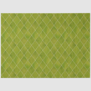 Classic Green Velvet Argyle Pattern Luxury Tissuepapier