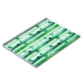 Classic Green White Vertical Stripes Shamrocks Notitieboek (Linkerzijde)