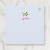 Classic Greenery & Citrus Monogram Kerstmis Favo Bedankjes Labels (Achterkant)