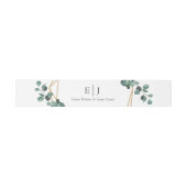 Classic Greenery Monogram Invitation Belly Band Uitnodigingen Wikkel (Vlak)
