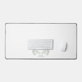 Classic Greenery Sage Green Floral Crest Monogram Bureaumat (Keyboard & Muis)