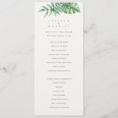 Classic Greenery Tropical Wedding Programmakaart (Voorkant)